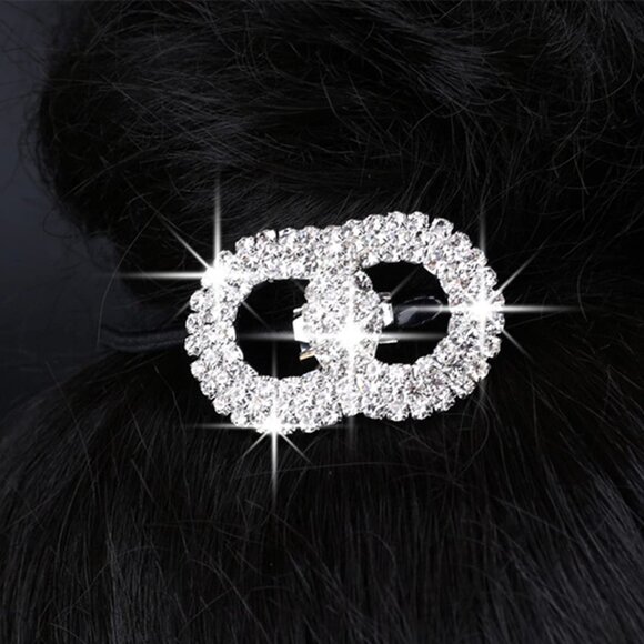 Fashion Bling Crystal Rhinestone Hair Ties Hair Bands Hair Ropes Hair Elastics H - Picture 2 of 2